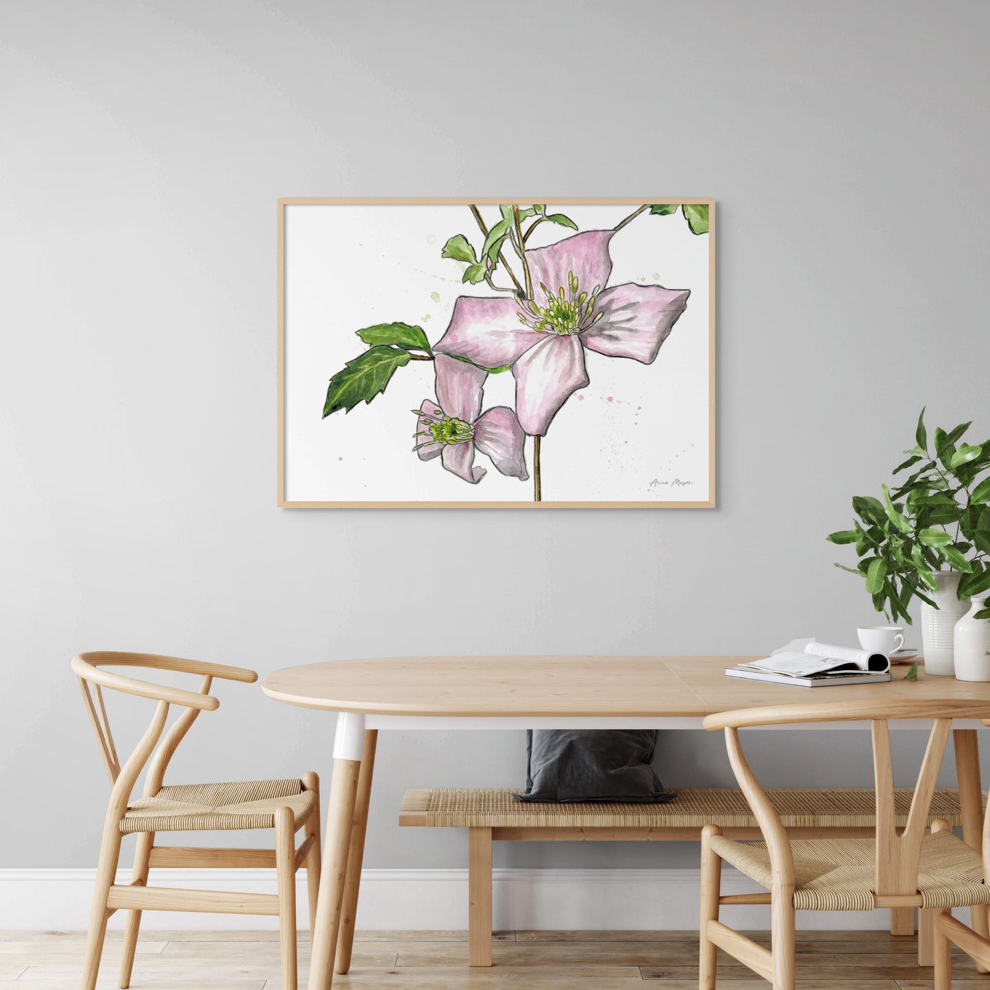 Line & Wash Clematis Montana