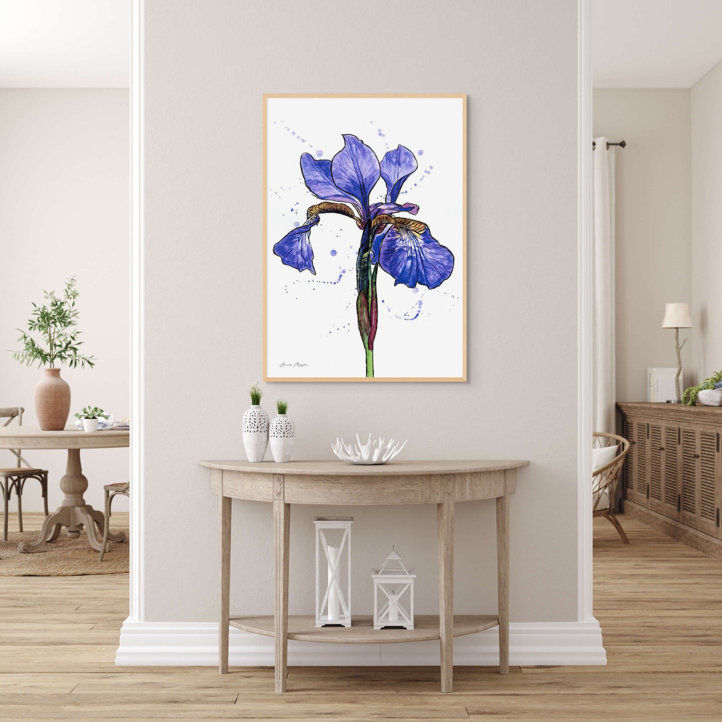 Line & Wash Flag Iris