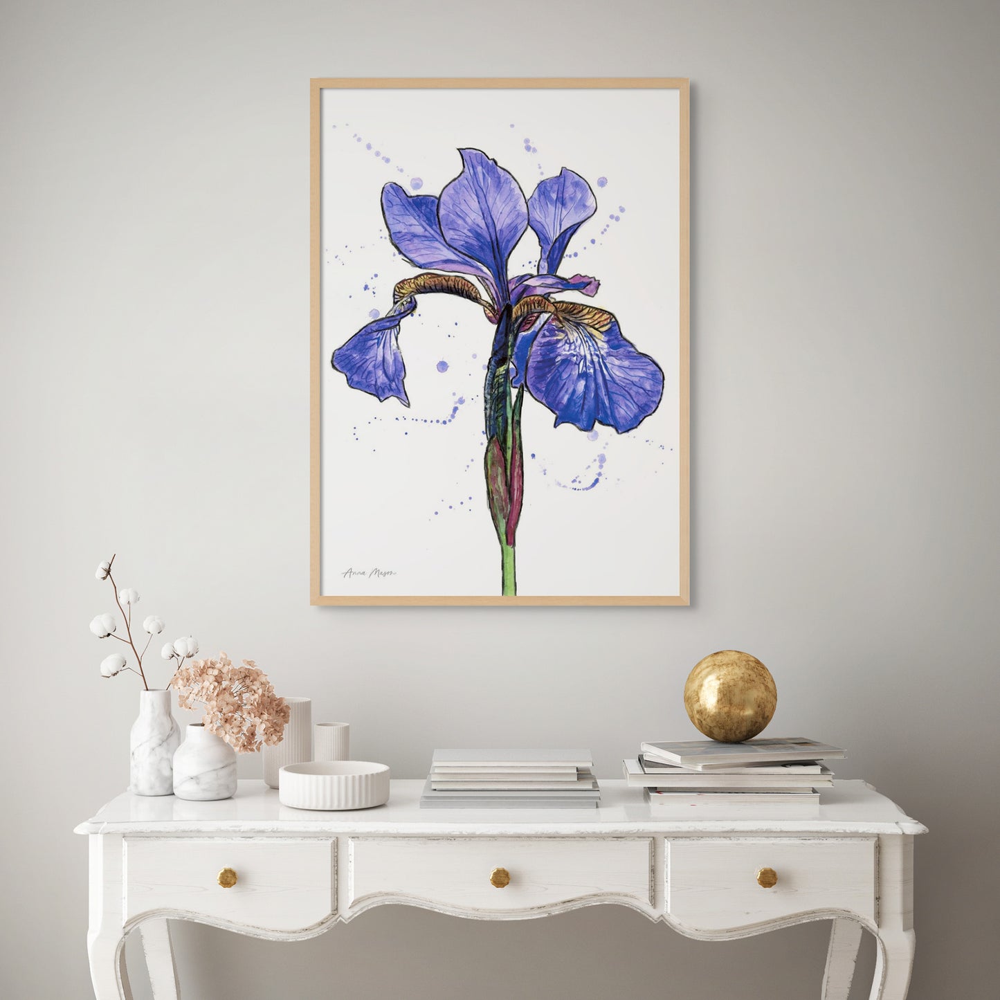Line & Wash Flag Iris