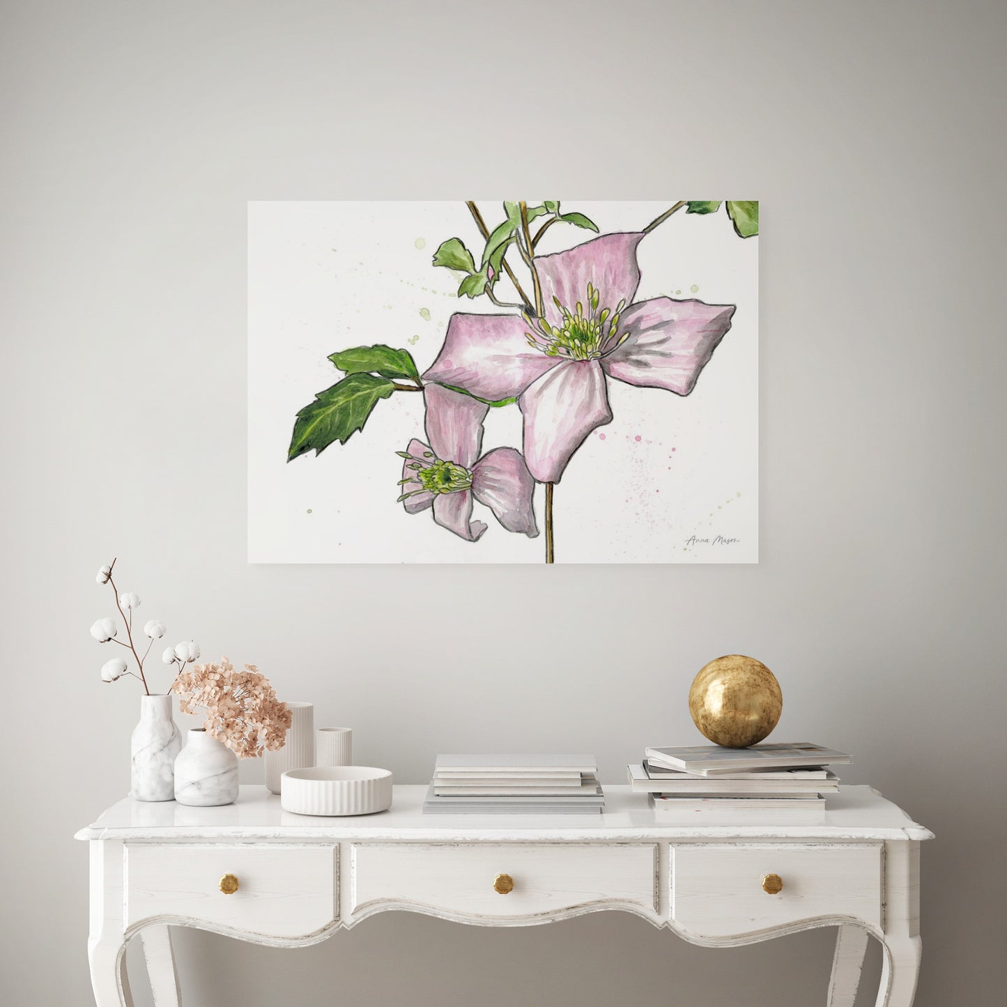 Line & Wash Clematis Montana
