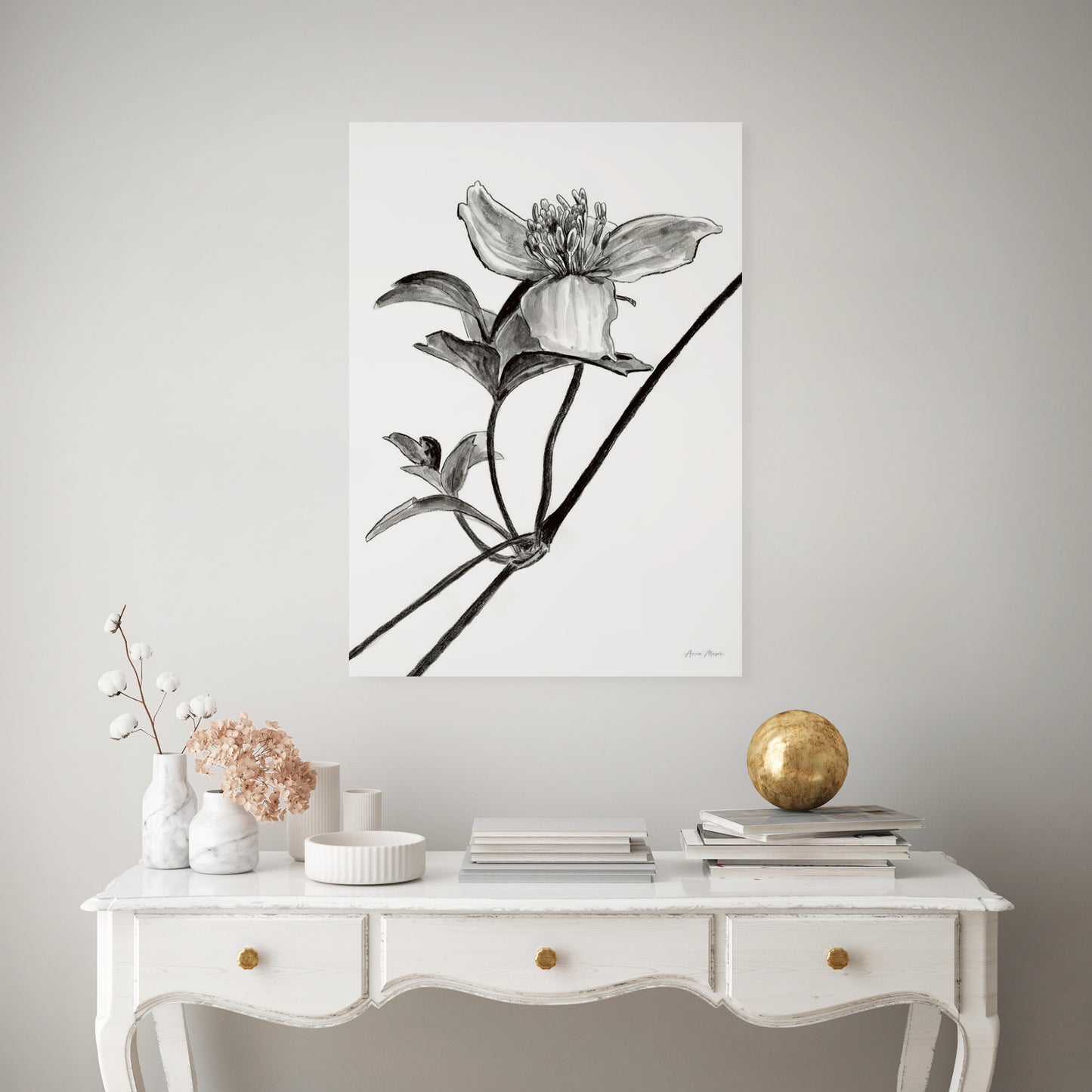 Monochrome Clematis