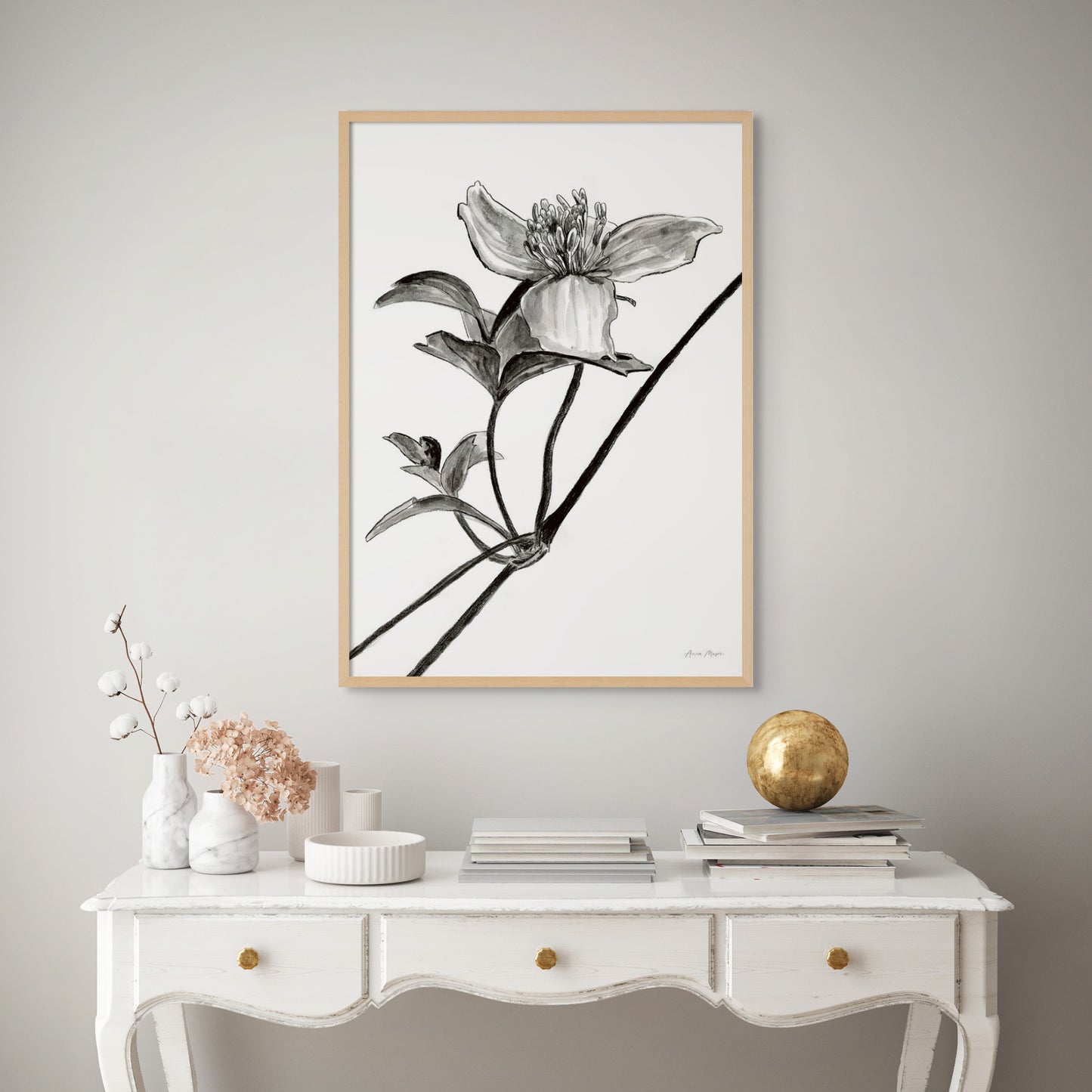 Monochrome Clematis
