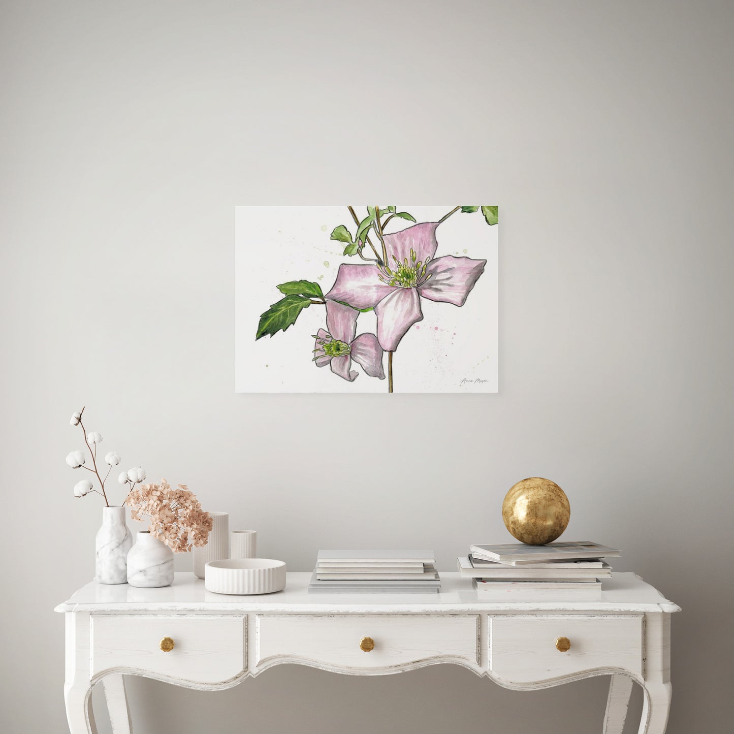 Line & Wash Clematis Montana