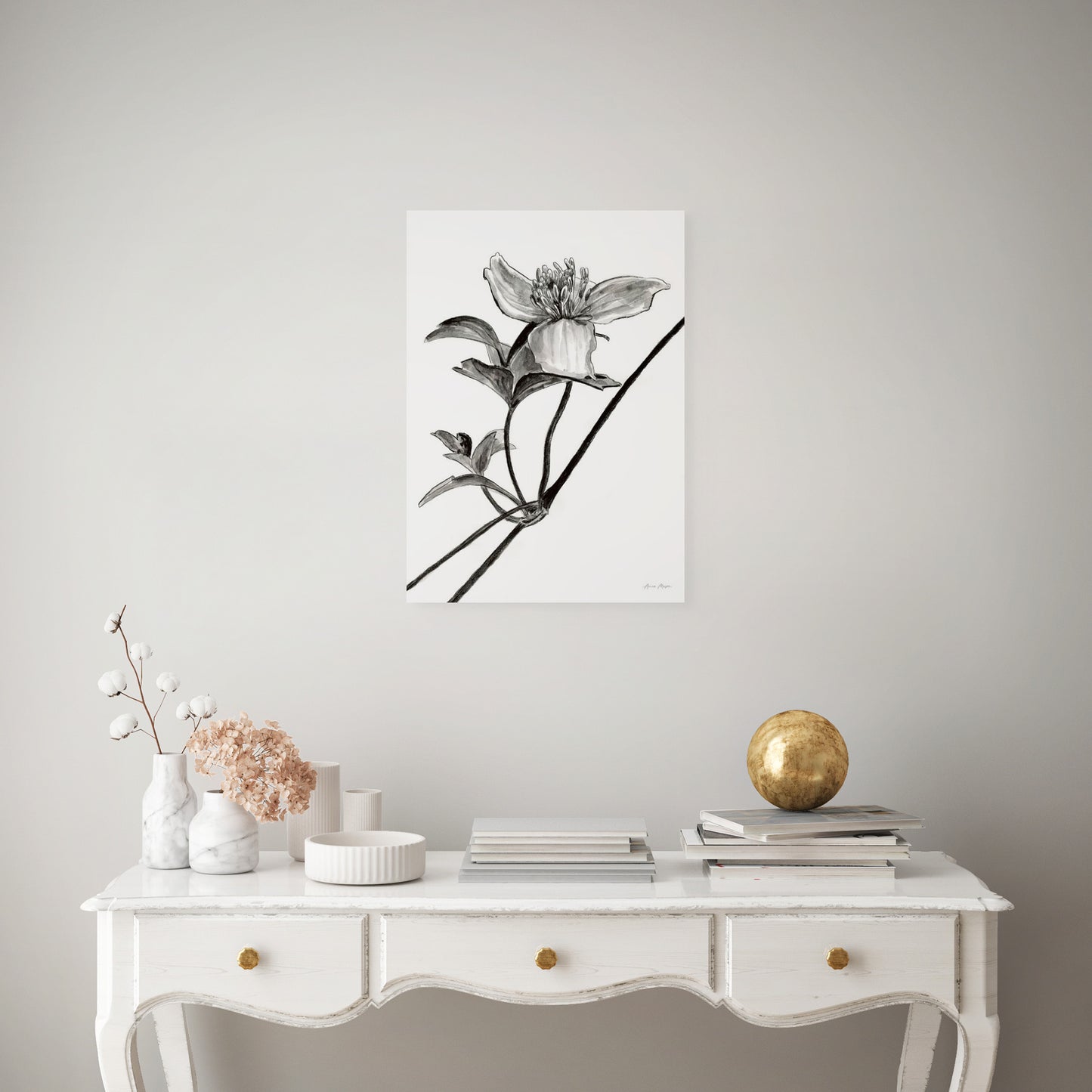 Monochrome Clematis