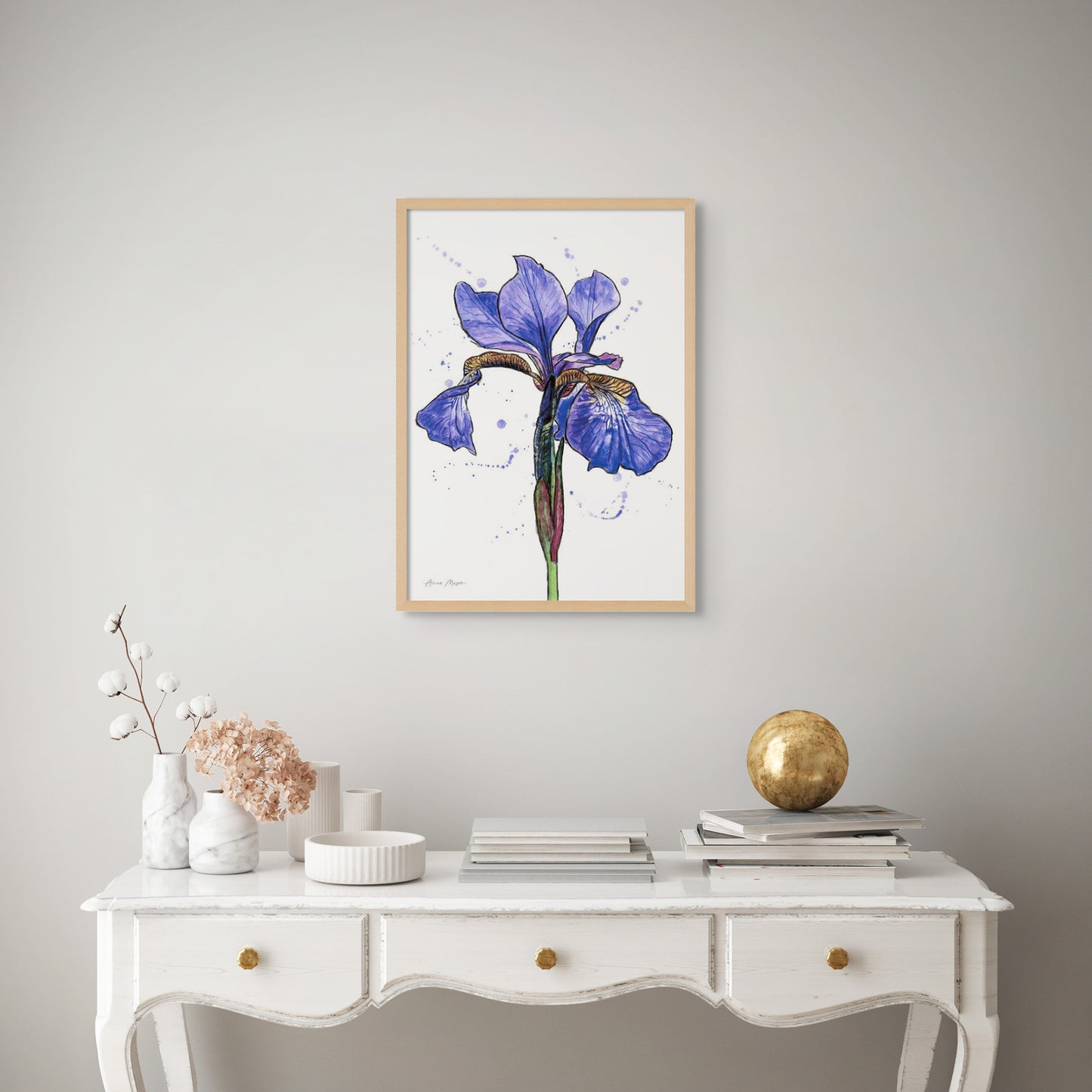 Line & Wash Flag Iris