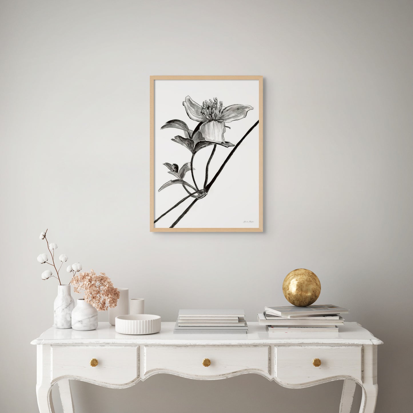 Monochrome Clematis