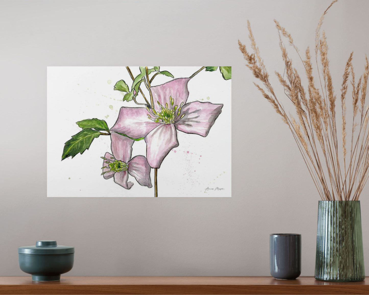 Line & Wash Clematis Montana