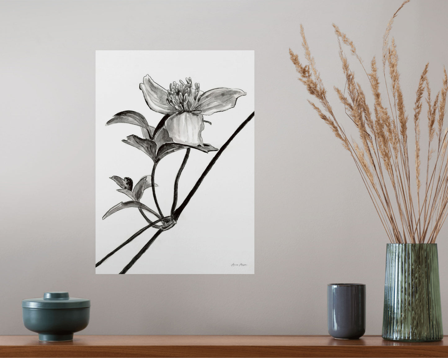 Monochrome Clematis