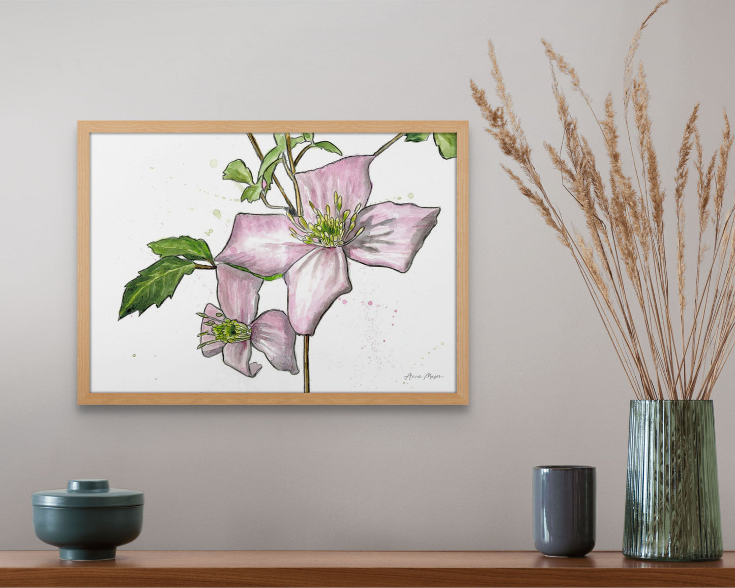 Line & Wash Clematis Montana