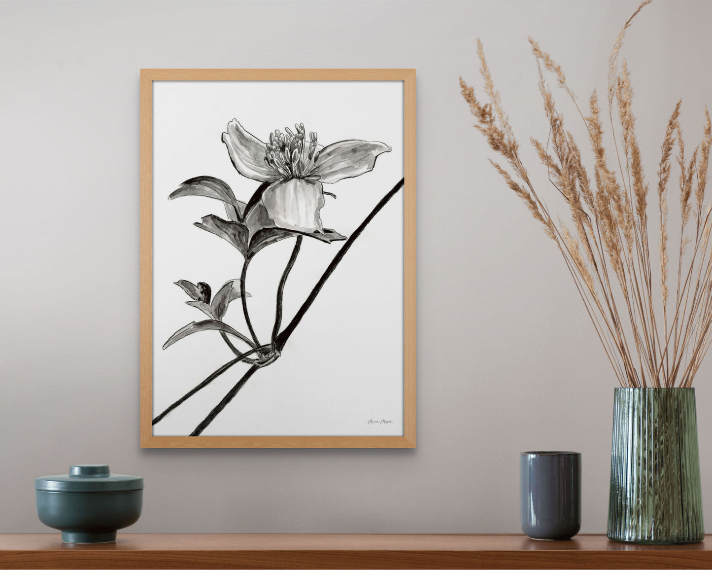 Monochrome Clematis