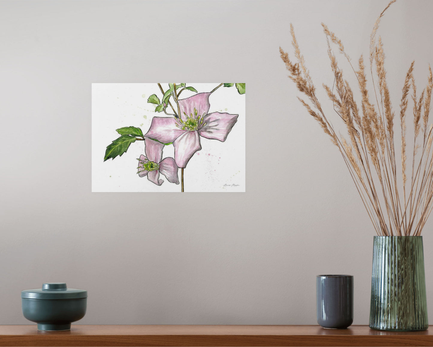 Line & Wash Clematis Montana