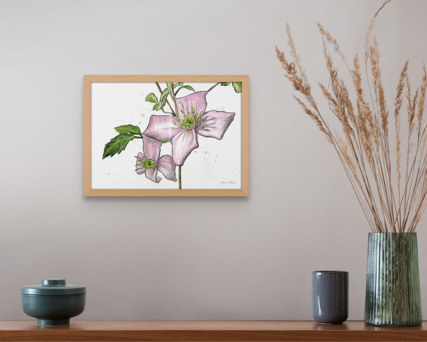 Line & Wash Clematis Montana