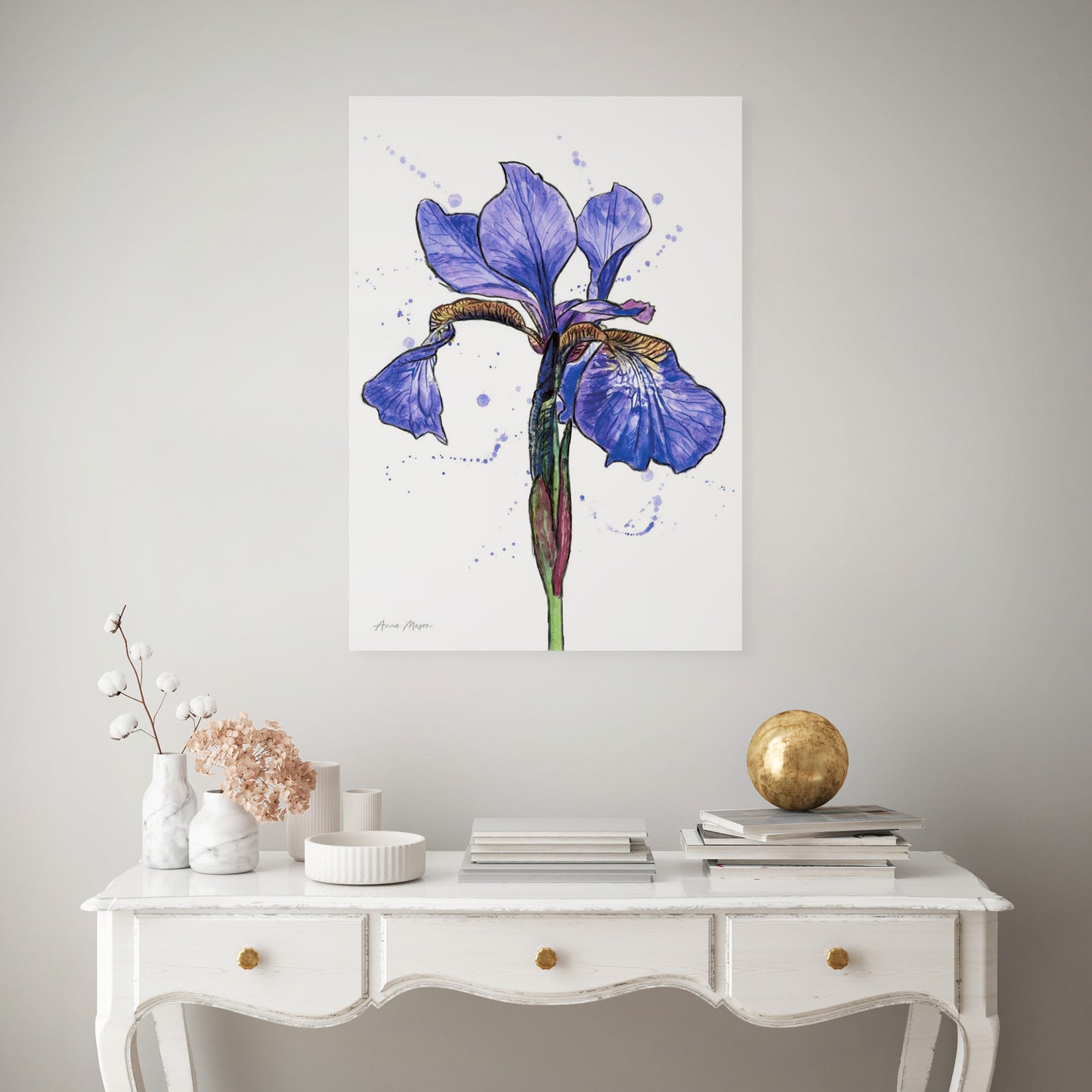 Line & Wash Flag Iris
