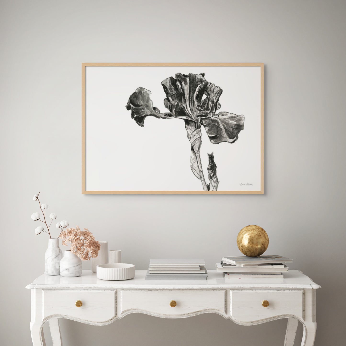 Monochrome Bearded Iris