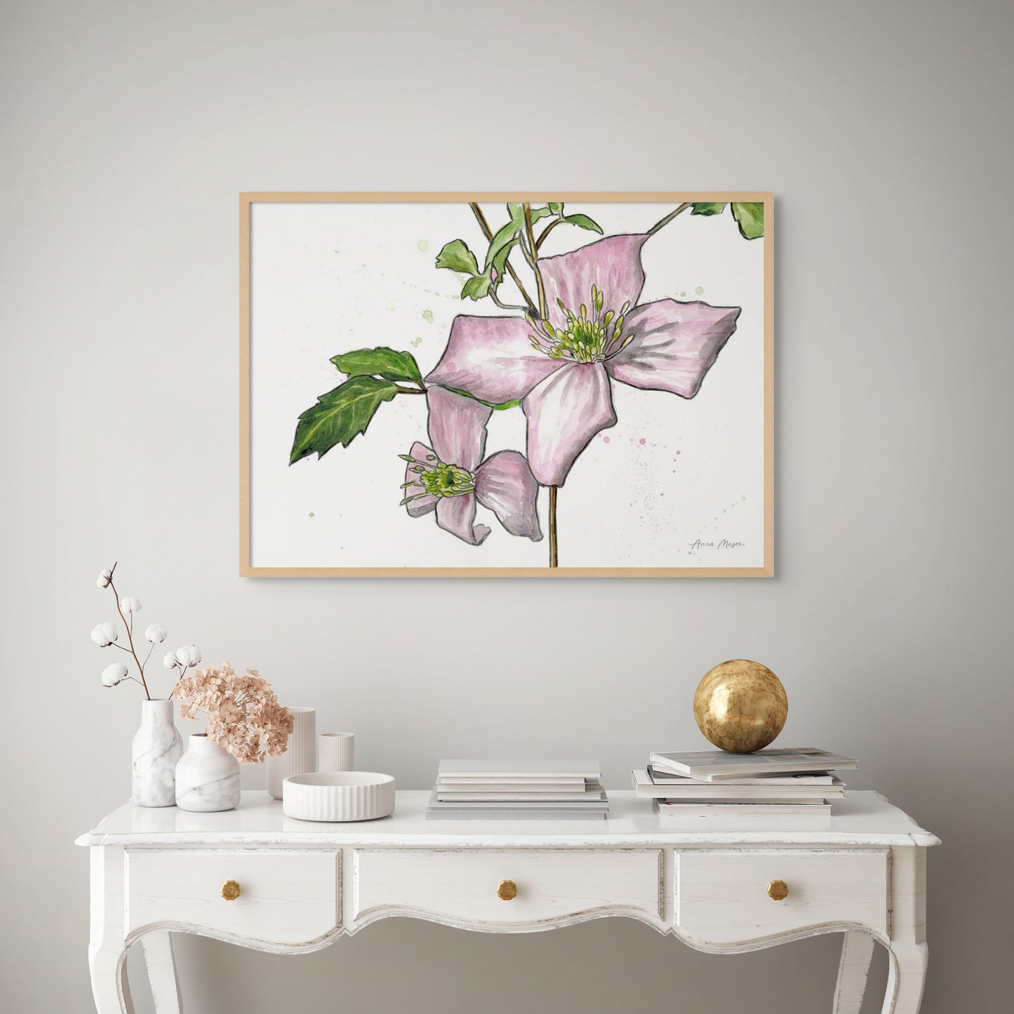 Line & Wash Clematis Montana