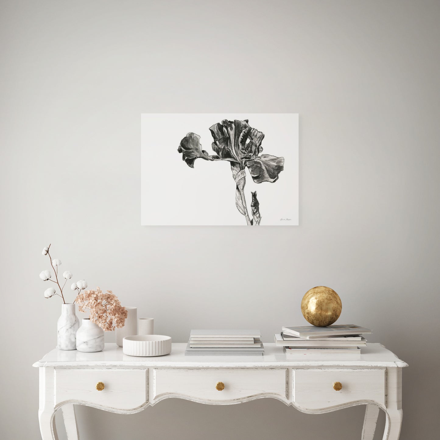 Monochrome Bearded Iris