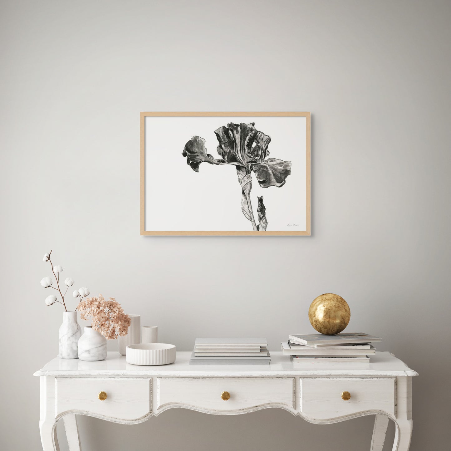 Monochrome Bearded Iris