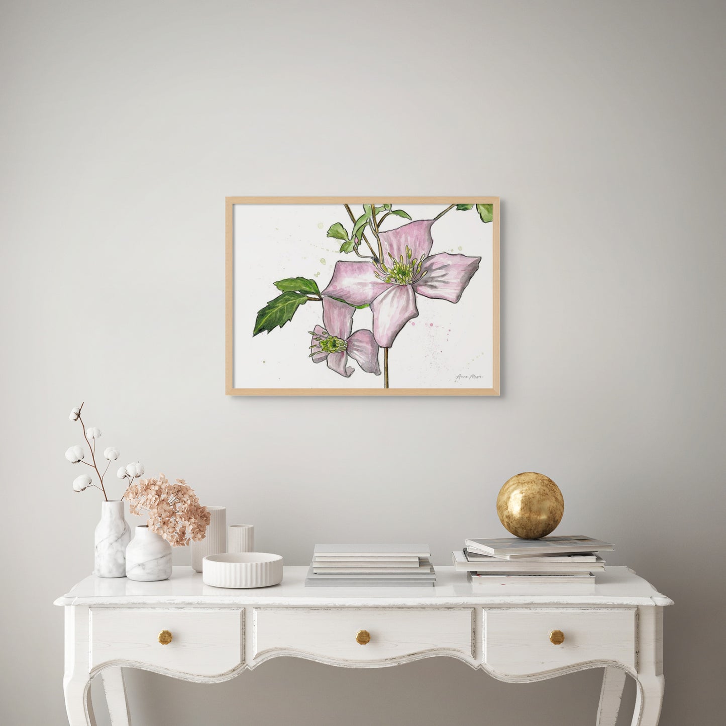 Line & Wash Clematis Montana