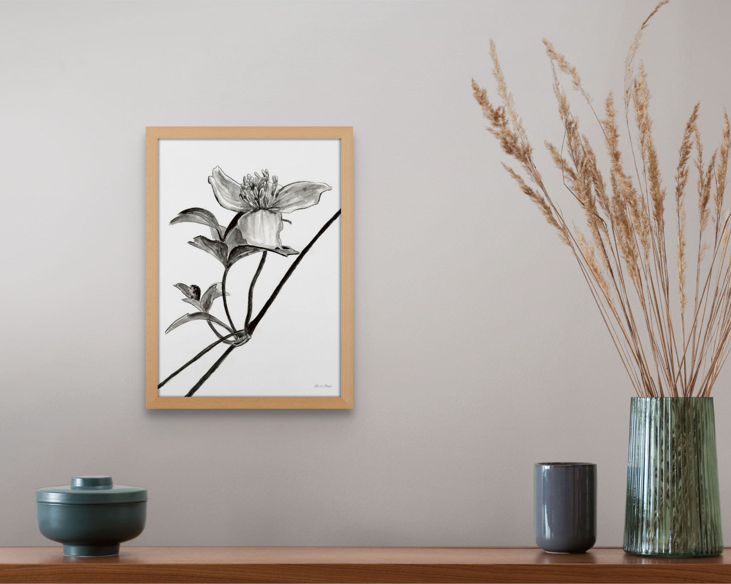 Monochrome Clematis
